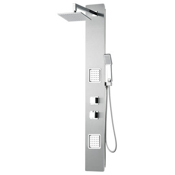 Eviva Tuscany Stainless Steel Thermostatic Shower Massage Panel