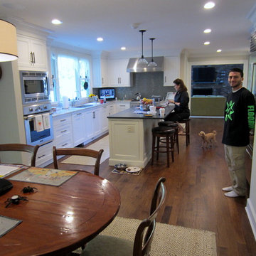 Nissequogue Gut Reno! New RQ Red Oak, GoldenBrown stain, Satin Traffic HD poly