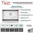 27" Zero Radius Apron Front 16G Stainless Steel Single Basin Kitchen Sink