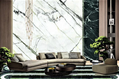 Inspiration for a large modern living room remodel in Atlanta