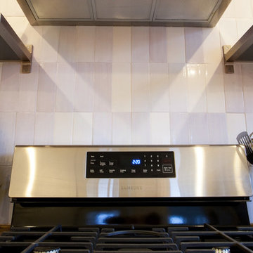 Modern White Subway Tile Kitchen