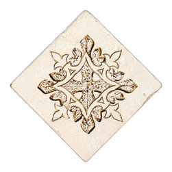 Chateau Emblem Accent on diagonal {color Pewter} - Tile