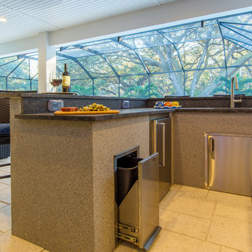 Custom Outdoor Kitchen with His & Her Grills