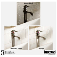 Karran KBF432 1-Hole 1-Handle Vessel Faucet With Pop-up Drain, Matte Black