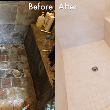 Master Bathroom | Expand and Brighten Shower | Repaint Walls & Ceiling