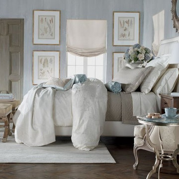 blue toned bedroom