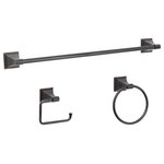 Designers Impressions - 500 Series 3-Piece Oil Rubbed Bronze Bathroom Hardware Set - Series: 500 Series
