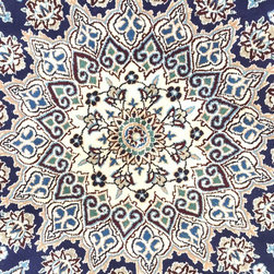 Handmade Persian Round Nain Rug - Area Rugs