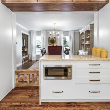 Vivid White and Walnut