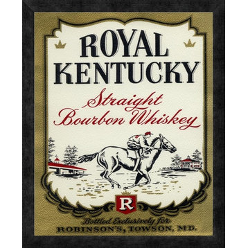 "Royal Kentucky Straight Bourbon Whiskey"  by Vintage Booze Labels, 20x24"