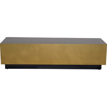 Asher Coffee Table, Gold, Black