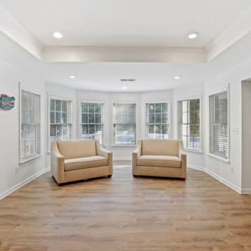Basement With Exterior Pool & Porch Renovation