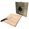 "Quiet Water Moose" Cutting Board, 12"x12"