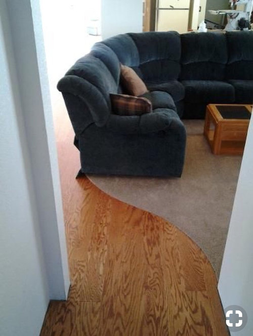 carpet and wood floor in lounge diner. Houzz UK