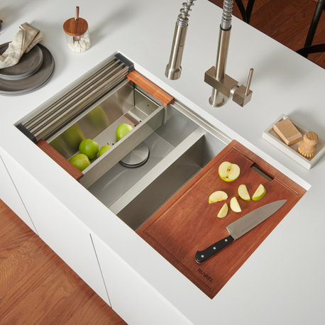 Ruvati RVH8350 Undermount 16 Gauge 33" Kitchen Sink Double Bowl