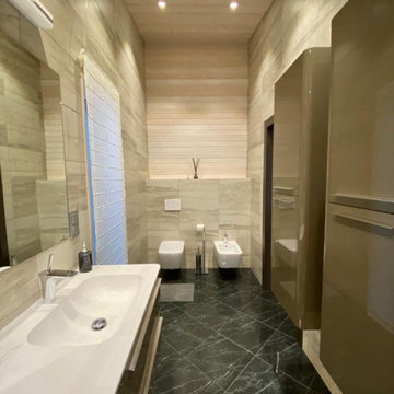 Modern Rustic Private British home full construction - master bathroom