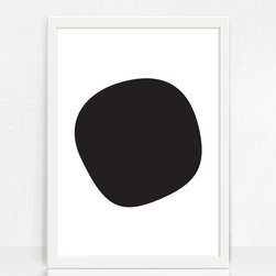 SPHERE ART PRINT - Black on White - Prints And Posters
