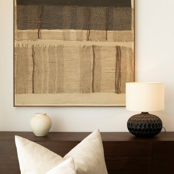 Textile Wall Art above Living Room Sofa, Lisbon