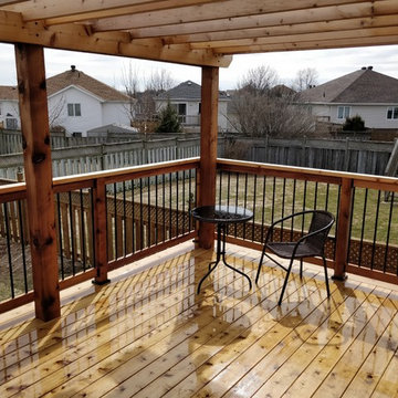 Cedar Deck with Storage and Pergola