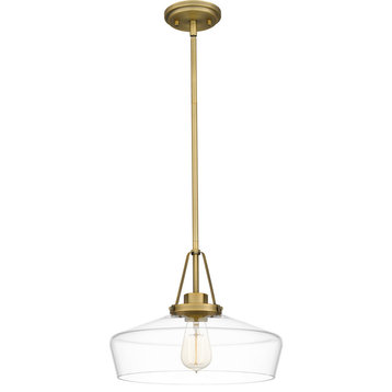 Quoizel QP5584AB 1 Light Pendant in Aged Brass