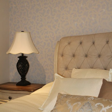 Venetian Scroll Stenciled Bedroom