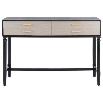 Grace 4 Drawer Console Table, Black