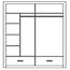 Lugo 2-Door Sliding Wardrobe, Matte White