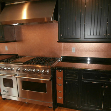Hammered Copper Backsplash in Westchester