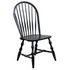 Sunset Trading Black Cherry Selections 20" Wood Dining Chair in Black (Set of 2)