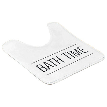 Bathroom Accessories Bath Time Collection, White, Contour Bath Rug