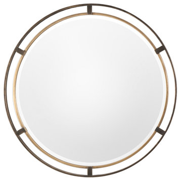 Uttermost Carrizo Bronze Round Mirror