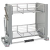 Pull Down Organizer for Wall Cabinets, Chrome, 22.25"W