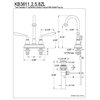 Two Handle 4" Centerset Lavatory Faucet with Retail Pop-up KB3612ZL