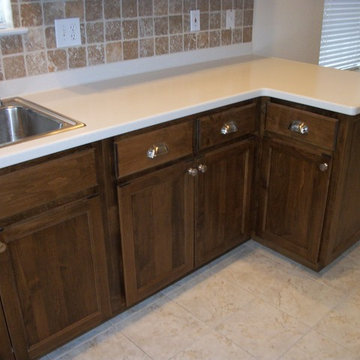 Stained Base Cabinets