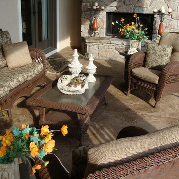 Stamped Overlay Patio