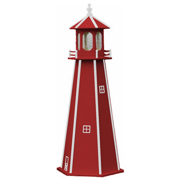 Standard Lighthouse, Stauffer Red & White, 6 Foot, Revolving Beacon Light