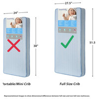 Moonlight Crib and Toddler 130 Coil Mattress