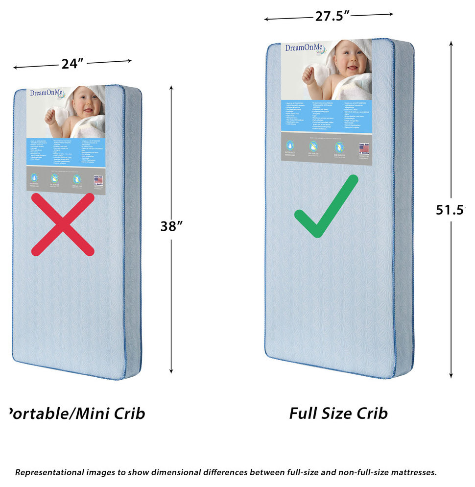 Moonlight Crib and Toddler 130 Coil Mattress