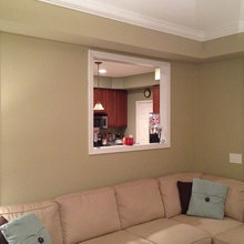 Divider between kitchen and family room