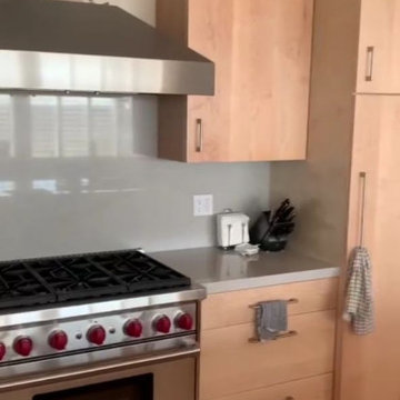 Tesar Redondo Beach Solid Maple Natural Modern Custom Kitchen Cabinets