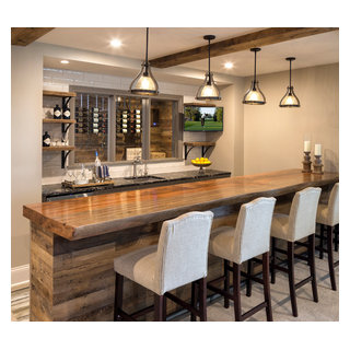 Box Beams - Home Bar - Minneapolis - by Manomin Resawn Timbers