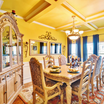 Corgi Drive Residence: Bold and Dramatic Dining Room