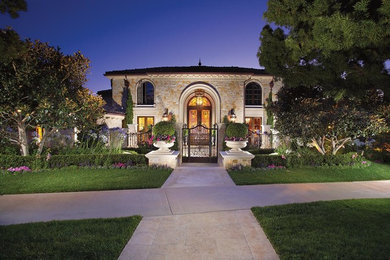 Inspiration for a mediterranean exterior home remodel in Orange County