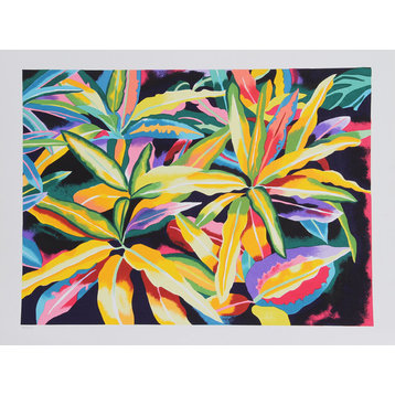 Linda Bastian "Tropical Leaves" Lithograph
