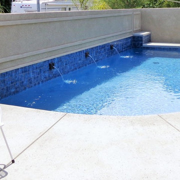 Traditional Style Pool and Features