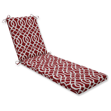 New Geo Red Oversized Chaise Cushion