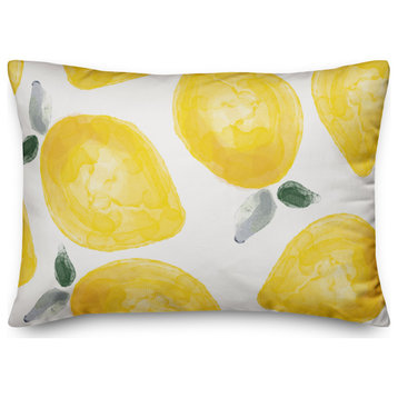 Lemon Pattern 2 14x20 Spun Poly Pillow