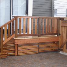 under porch