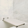 32"x13.5" End-Hung Wall Mount Folding White Padded Tub Seat For Adults