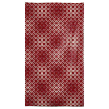 Diamond Line Pattern Red 58x102 Tablecloth